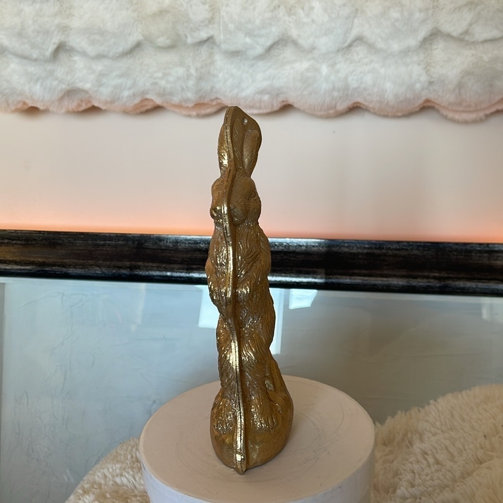 Gold Rabbit Sculpture - Picture 4 of 11